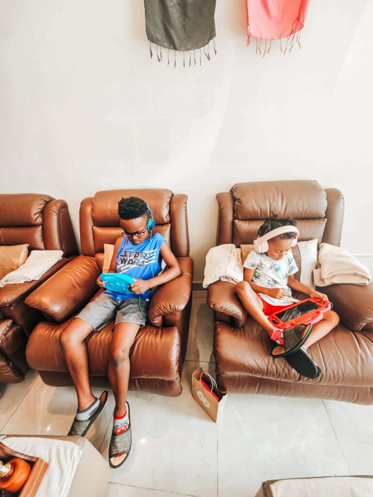 Children worldschooling in Bangkok learning through daily life